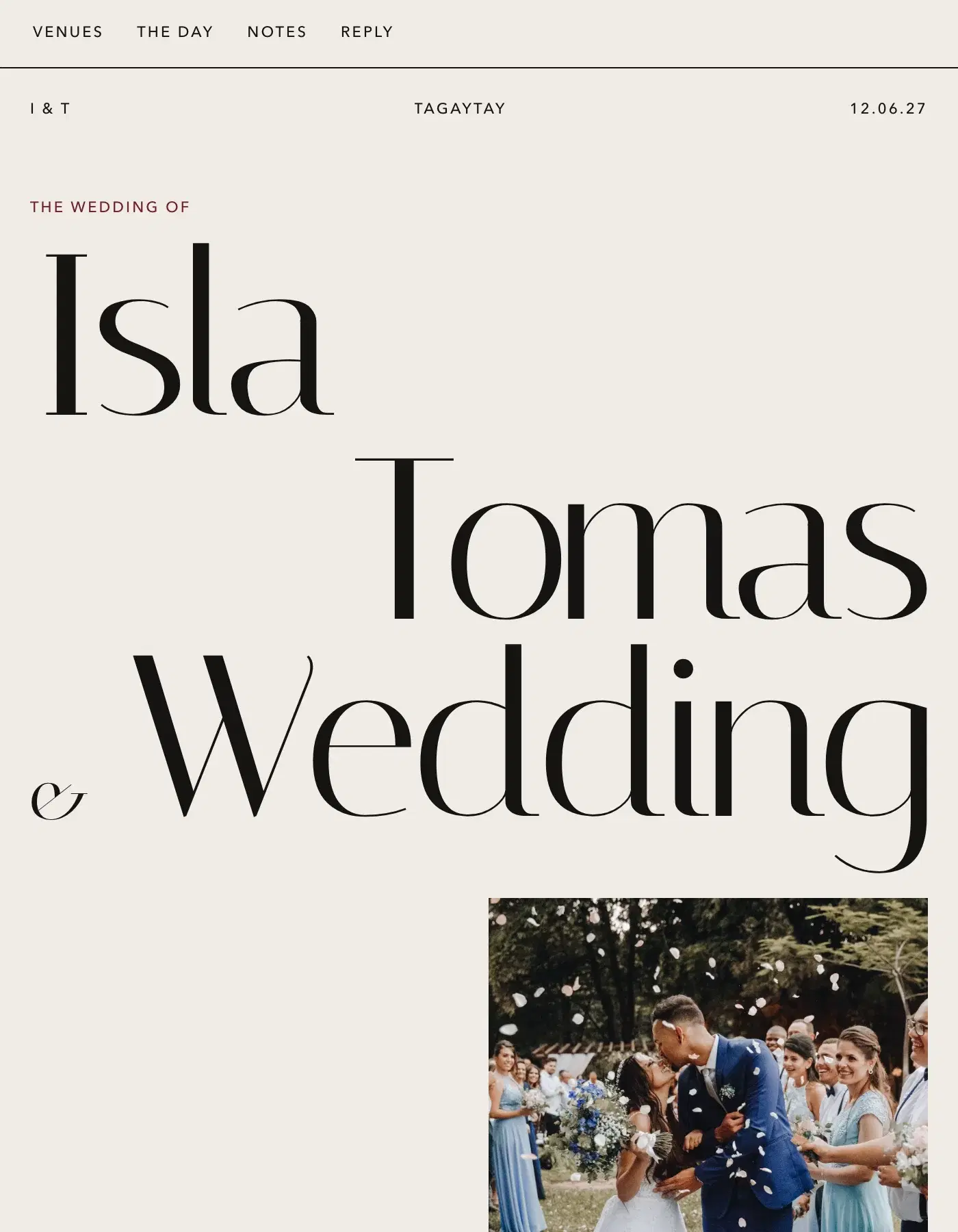 Maison wedding invitation template